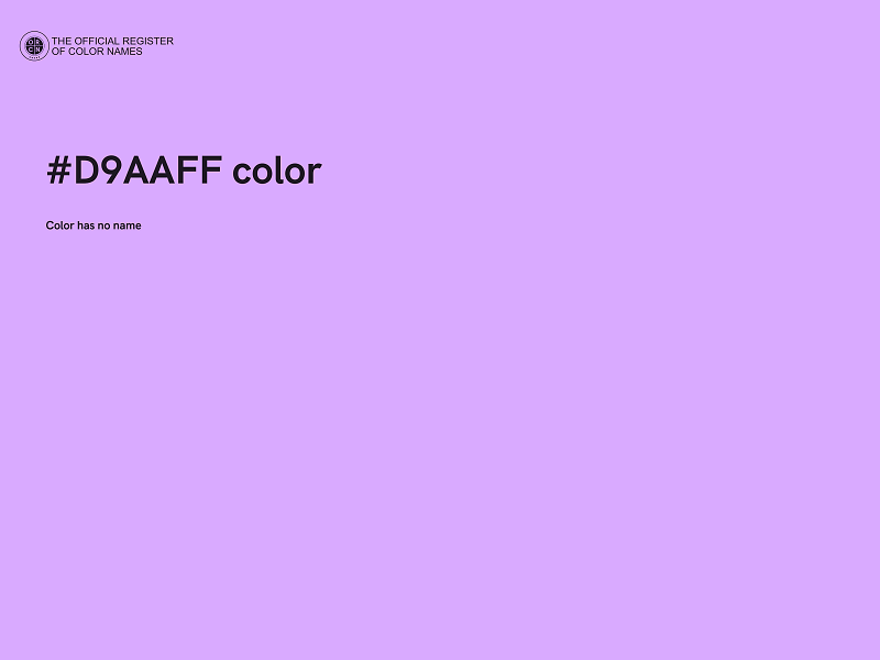 #D9AAFF color image