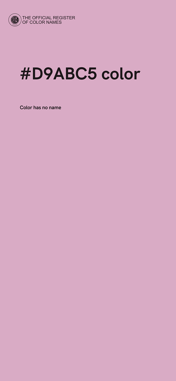 #D9ABC5 color image