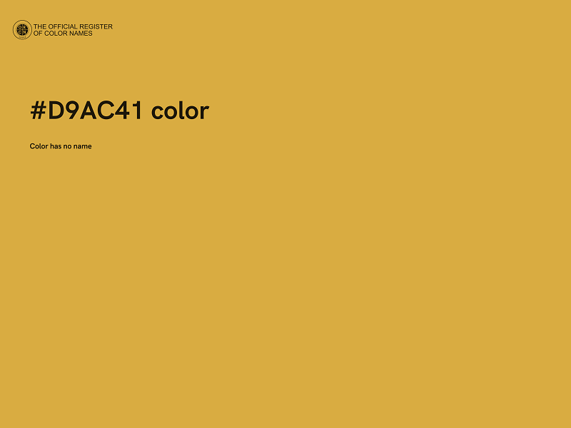 #D9AC41 color image
