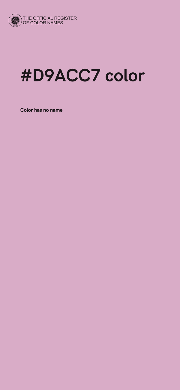 #D9ACC7 color image
