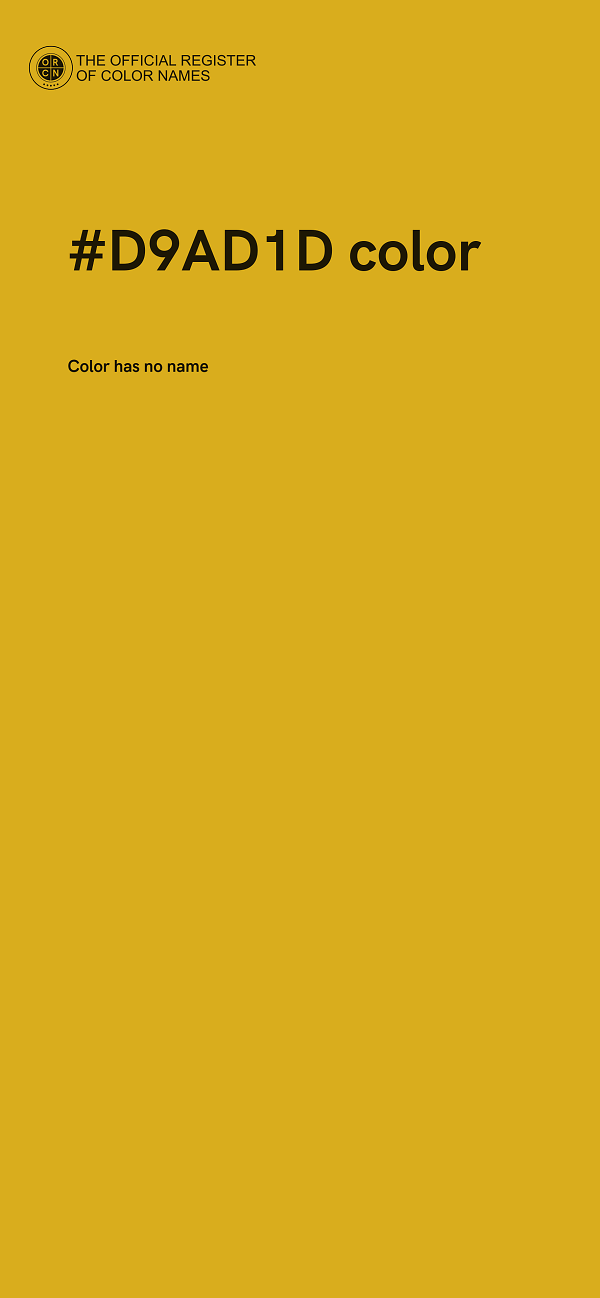 #D9AD1D color image