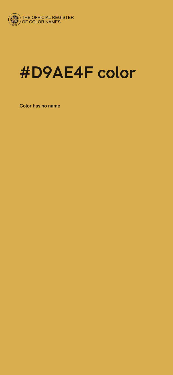 #D9AE4F color image
