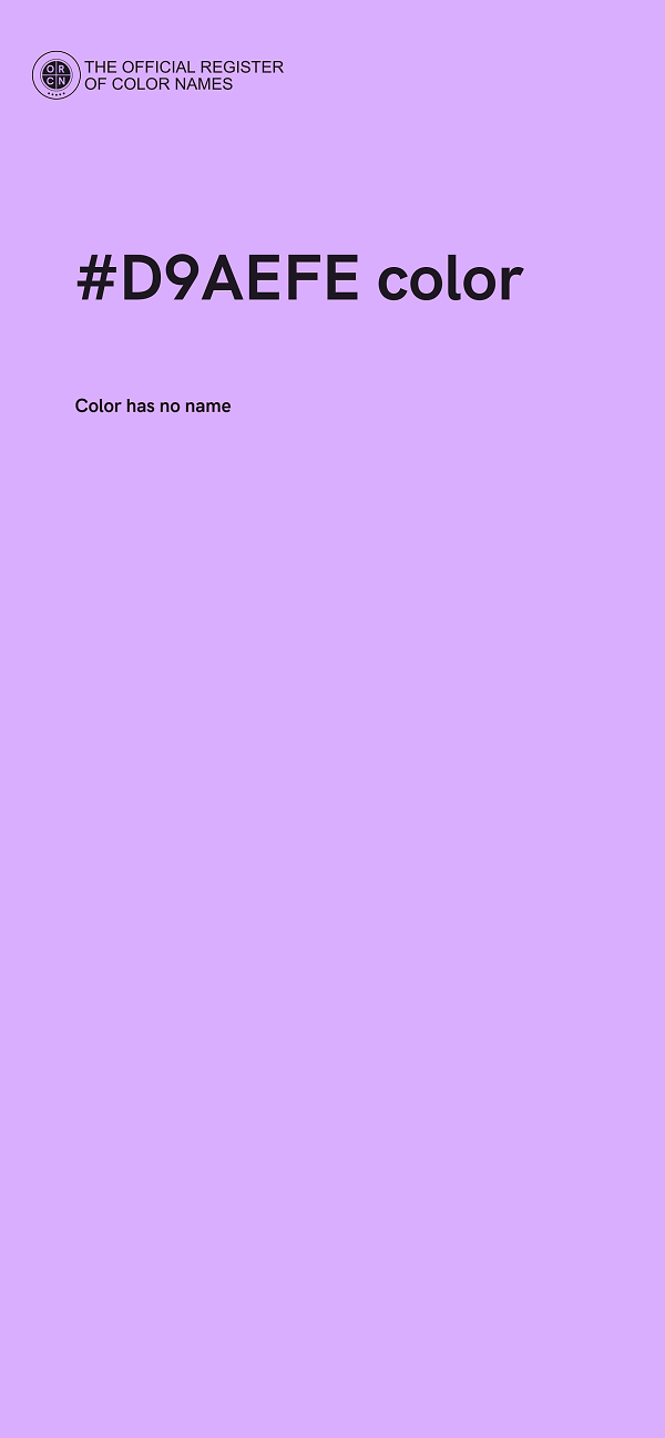 #D9AEFE color image