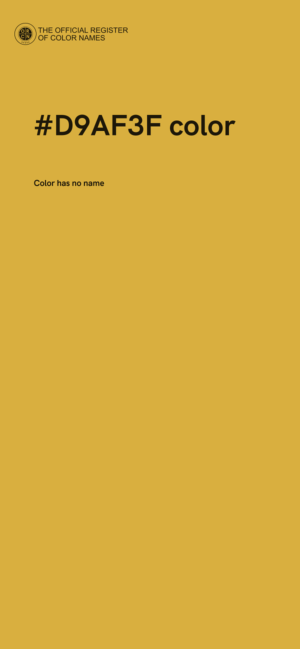 #D9AF3F color image