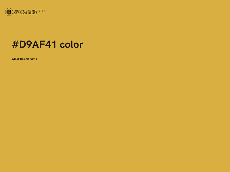 #D9AF41 color image