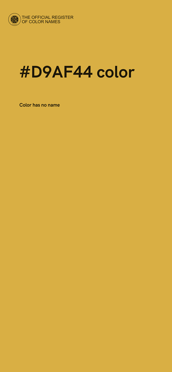 #D9AF44 color image