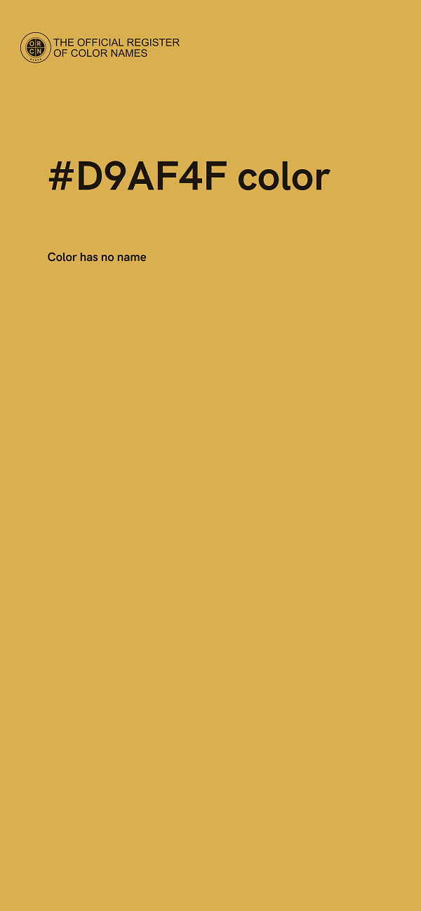 #D9AF4F color image