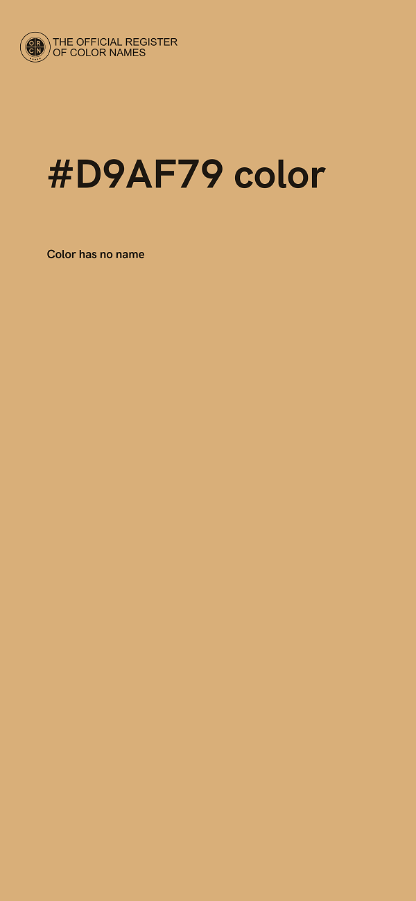 #D9AF79 color image