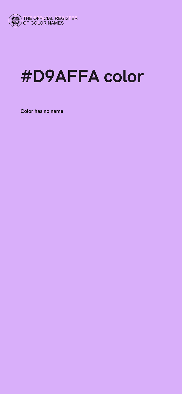 #D9AFFA color image