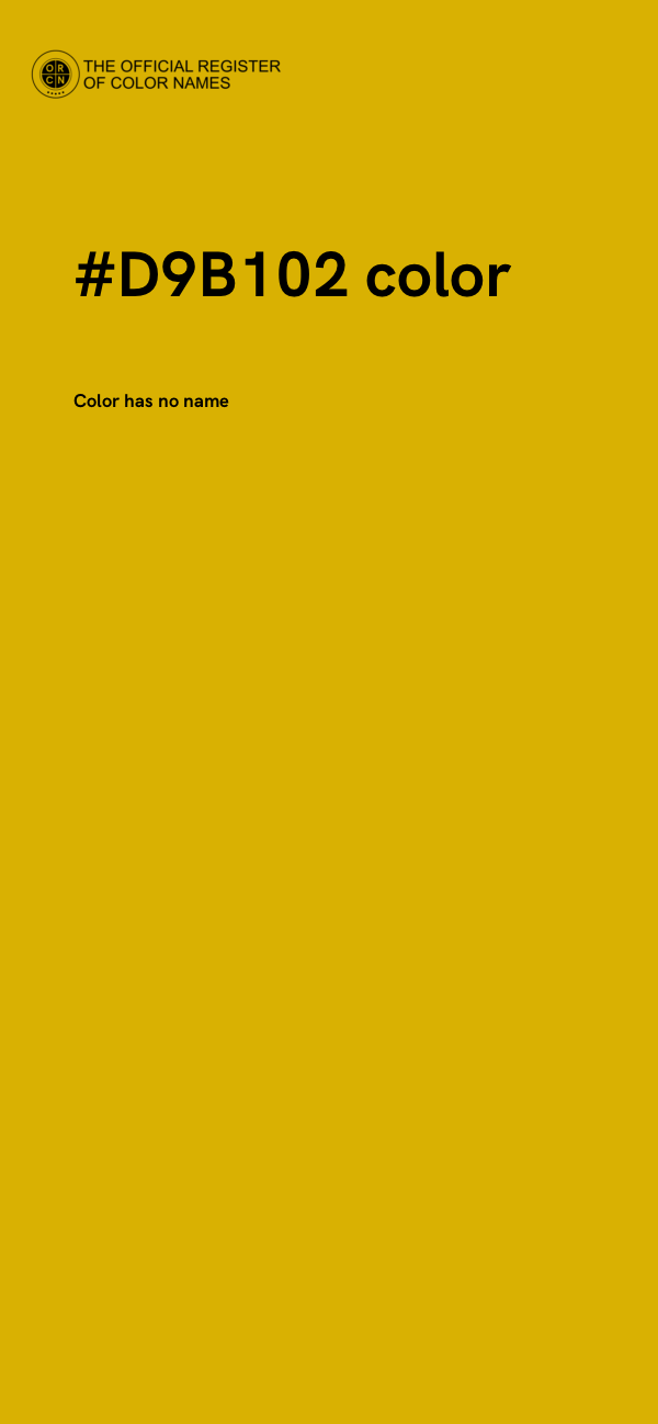 #D9B102 color image