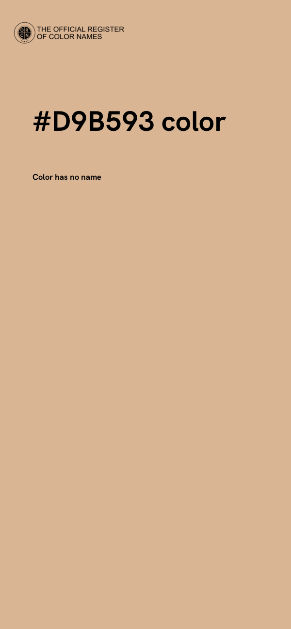 #D9B593 color image