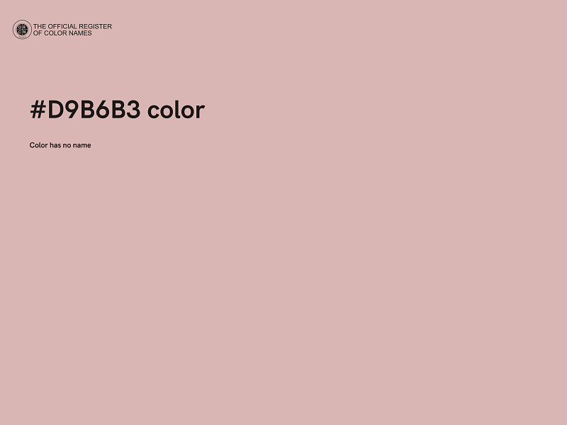 #D9B6B3 color image