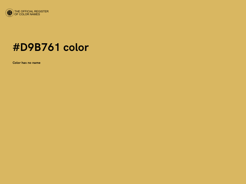 #D9B761 color image