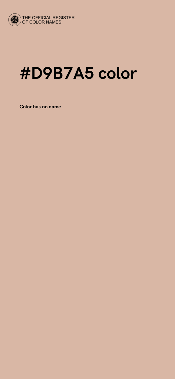 #D9B7A5 color image
