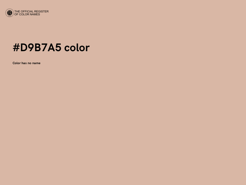 #D9B7A5 color image