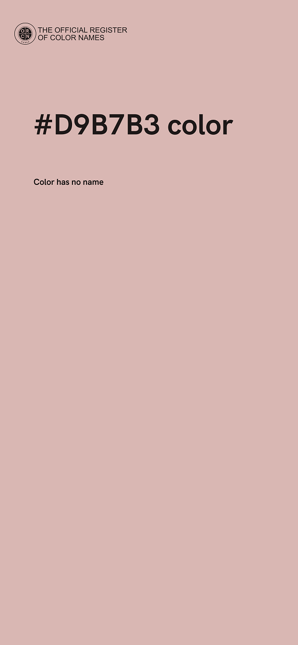 #D9B7B3 color image