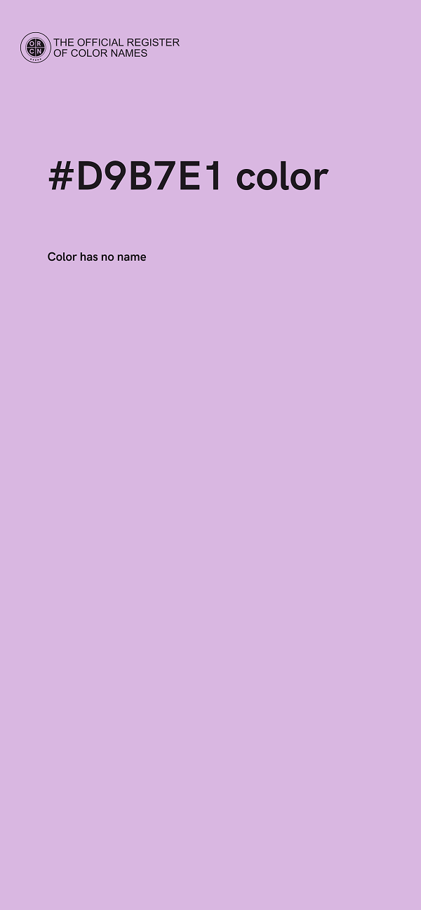 #D9B7E1 color image