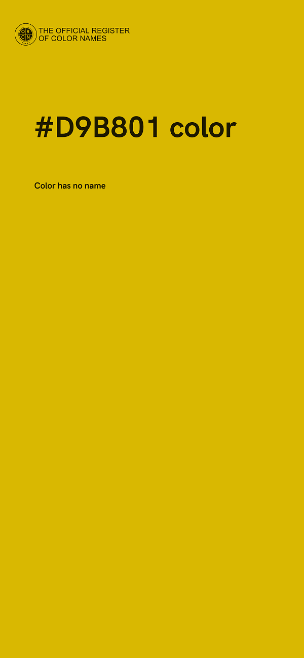 #D9B801 color image
