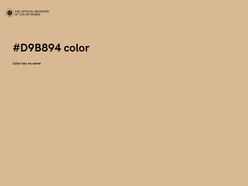 #D9B894 color image
