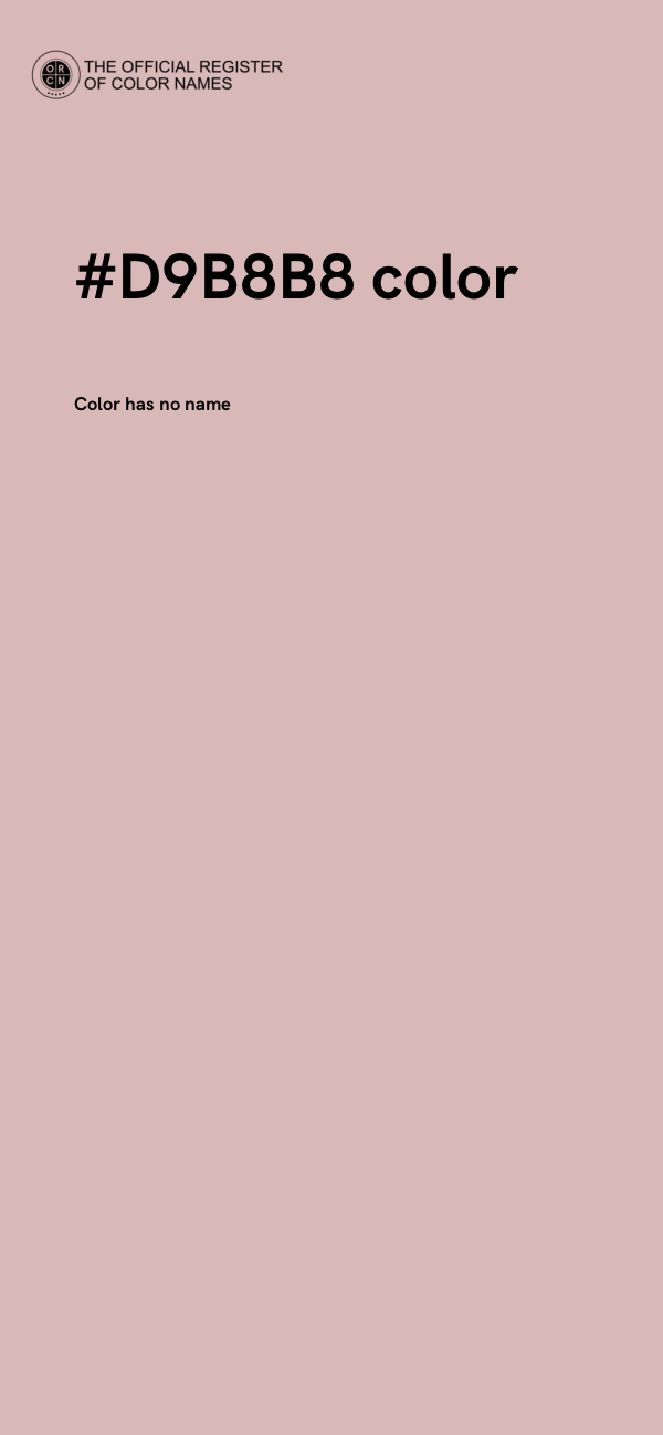#D9B8B8 color image