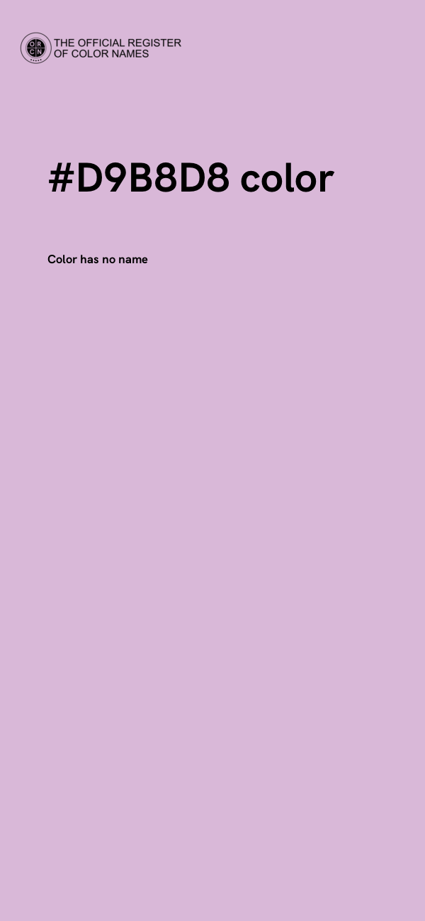 #D9B8D8 color image