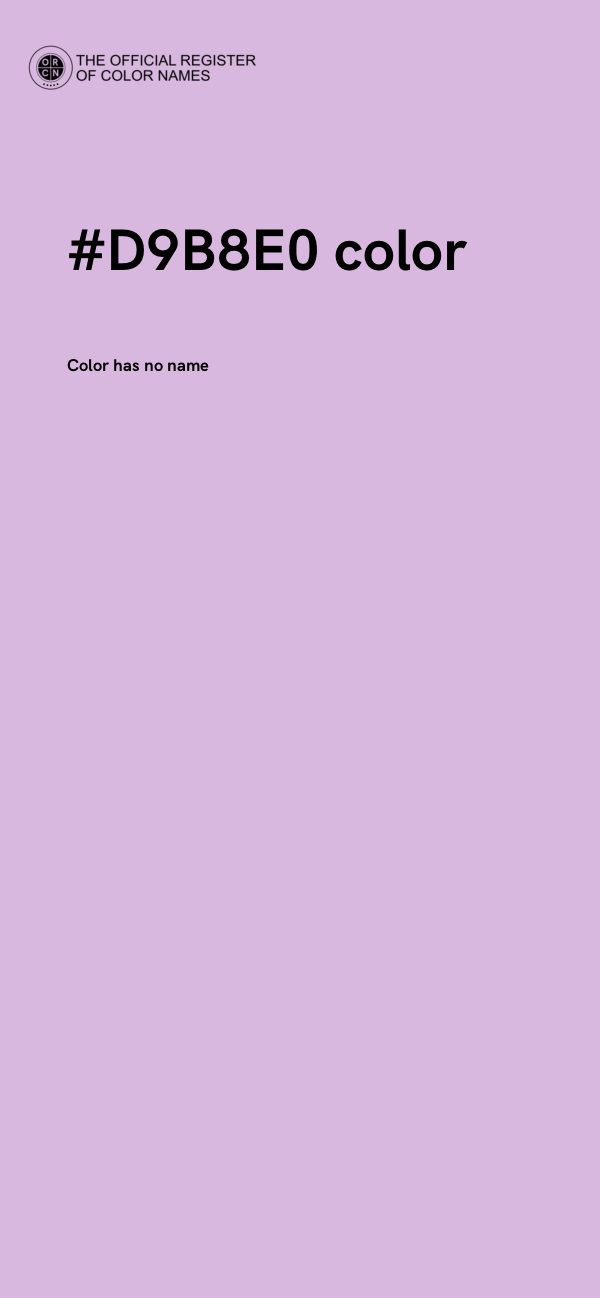 #D9B8E0 color image