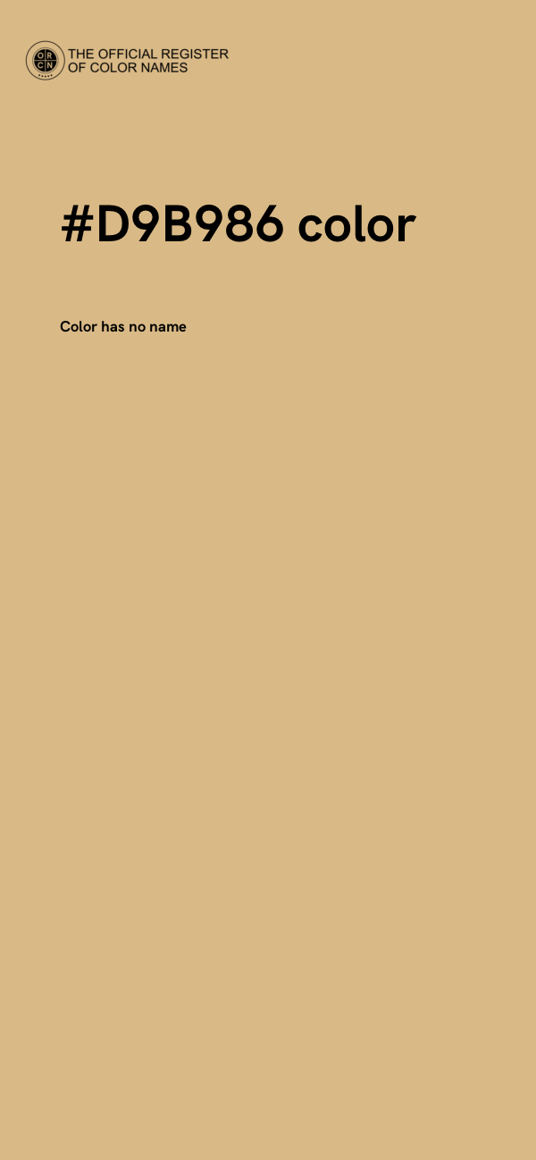 #D9B986 color image