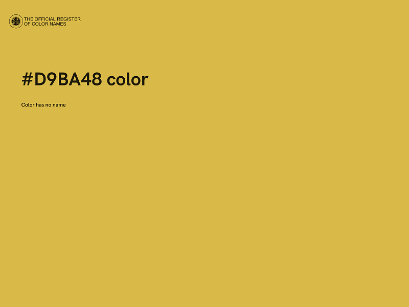 #D9BA48 color image