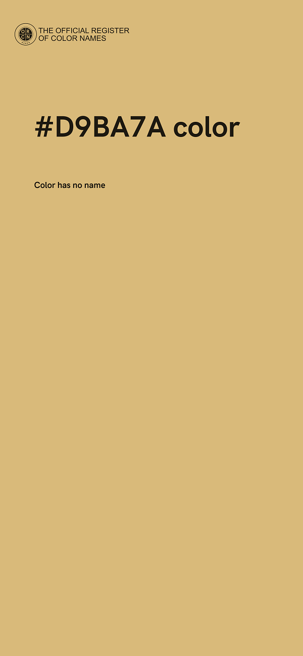 #D9BA7A color image