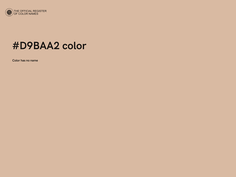 #D9BAA2 color image