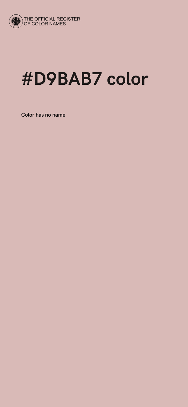 #D9BAB7 color image