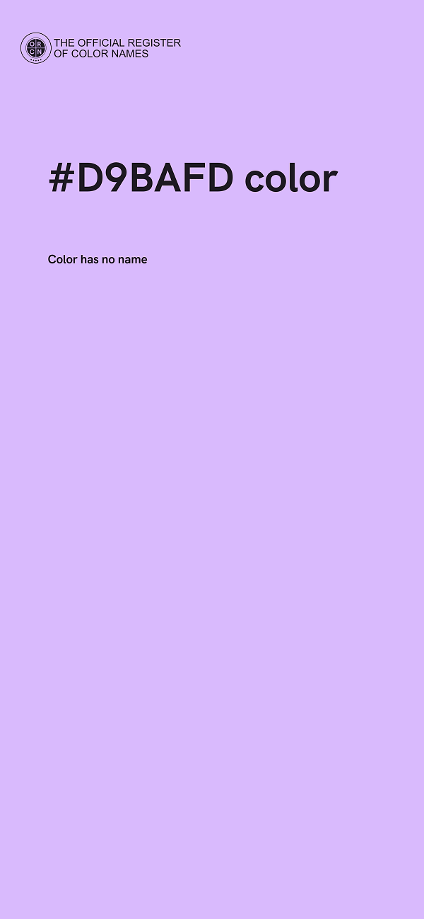 #D9BAFD color image