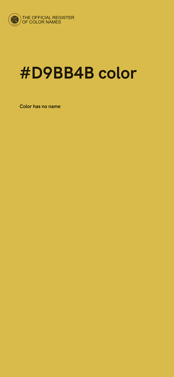 #D9BB4B color image