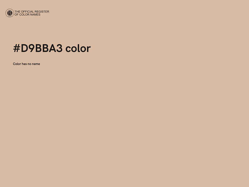 #D9BBA3 color image