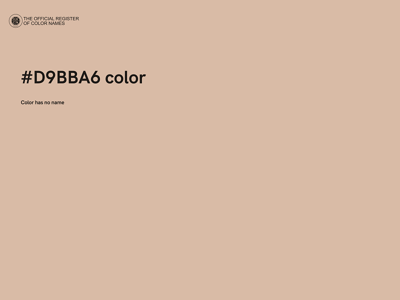 #D9BBA6 color image