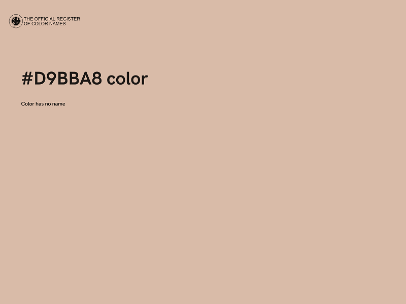 #D9BBA8 color image