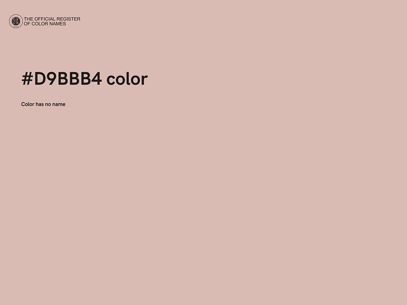 #D9BBB4 color image