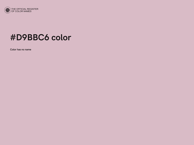 #D9BBC6 color image
