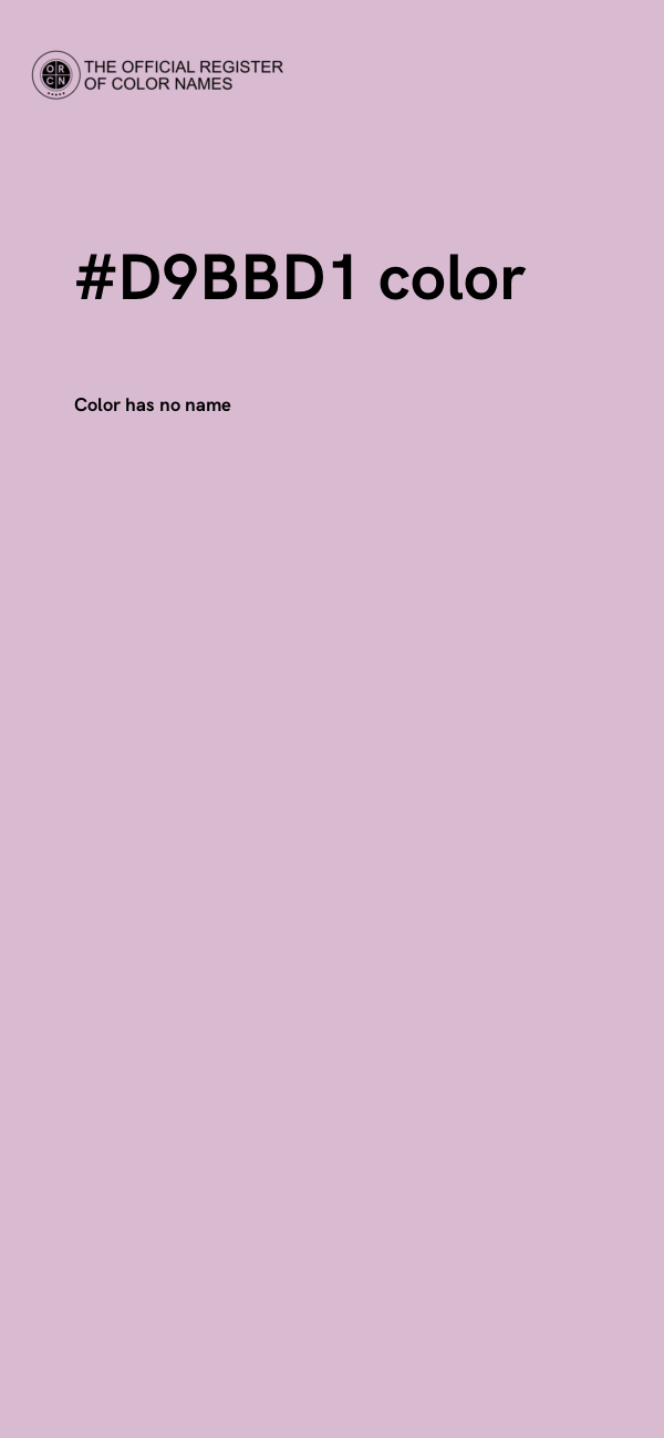 #D9BBD1 color image