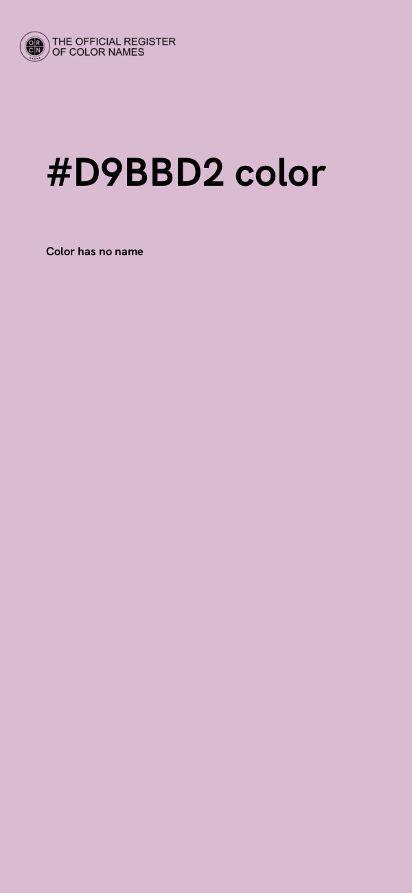 #D9BBD2 color image