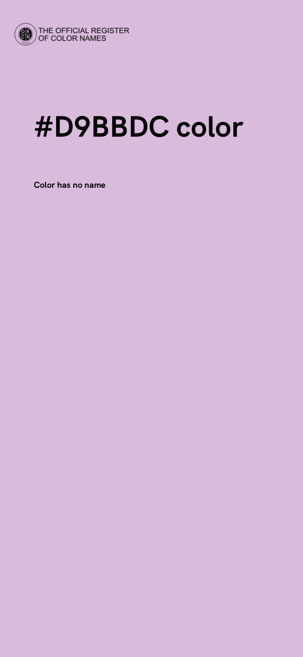 #D9BBDC color image