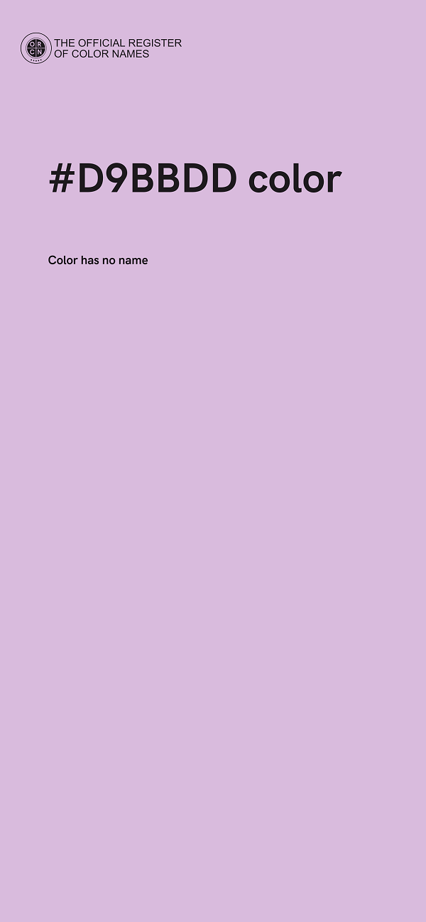 #D9BBDD color image
