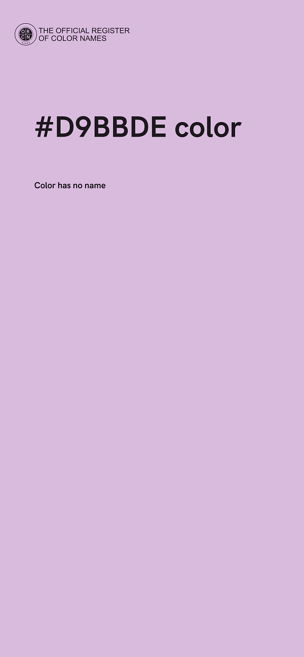 #D9BBDE color image
