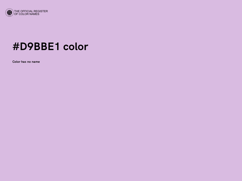 #D9BBE1 color image