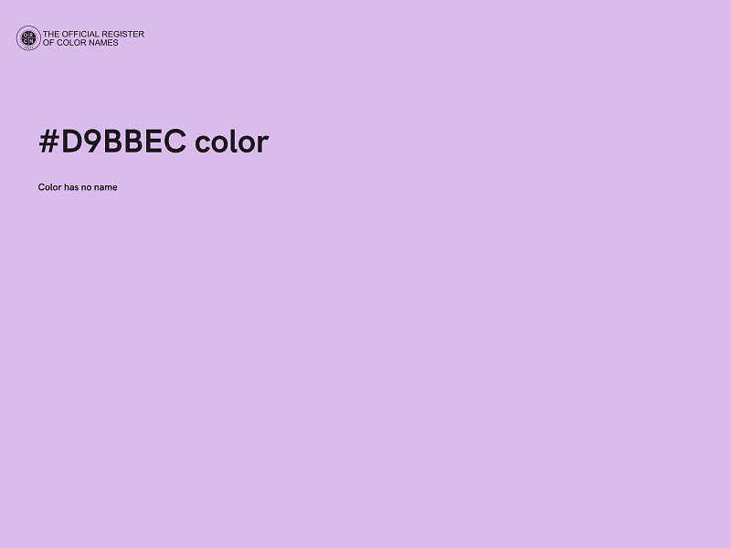 #D9BBEC color image