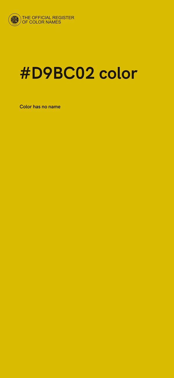 #D9BC02 color image