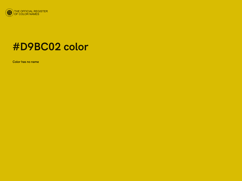 #D9BC02 color image