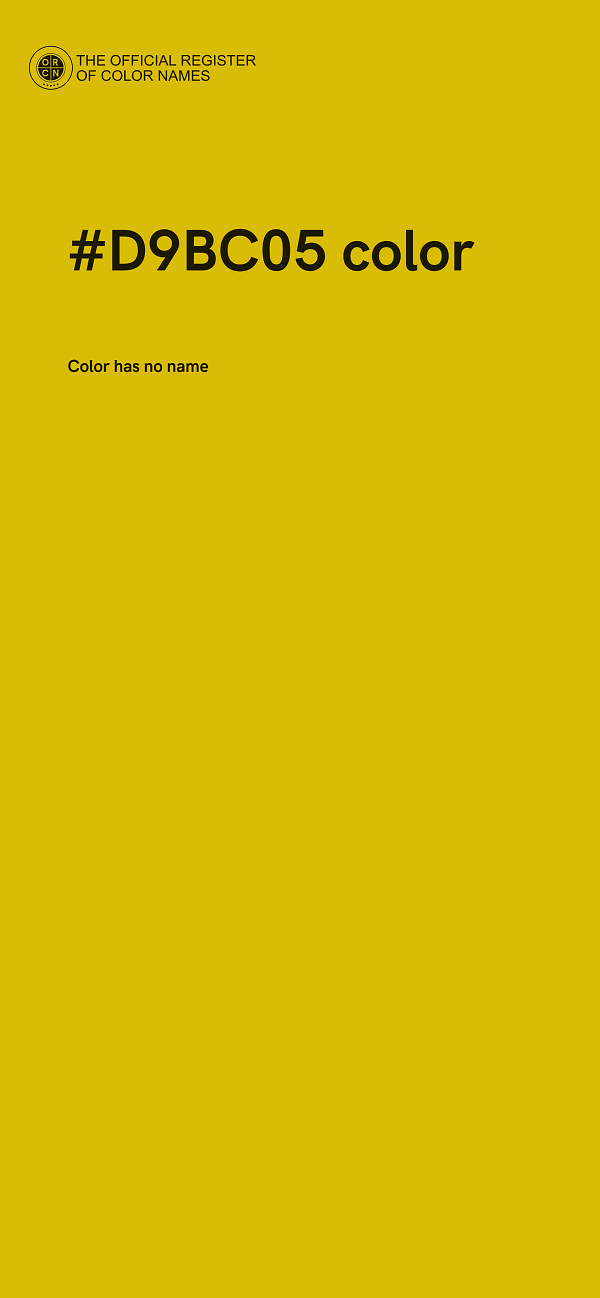 #D9BC05 color image