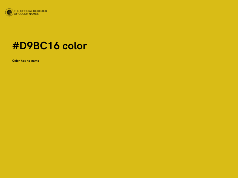 #D9BC16 color image