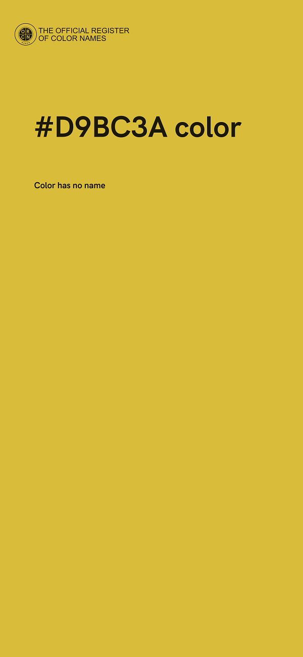 #D9BC3A color image